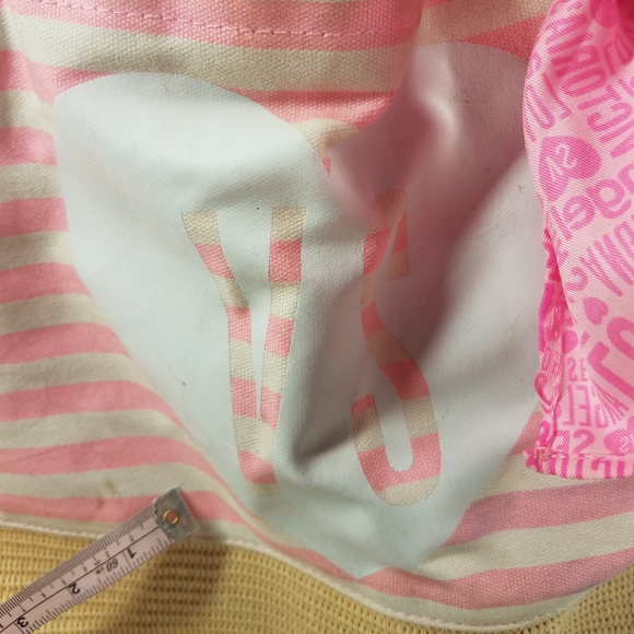 Victoria Secret Striped Beach Bag Tote - Picture 2 of 9